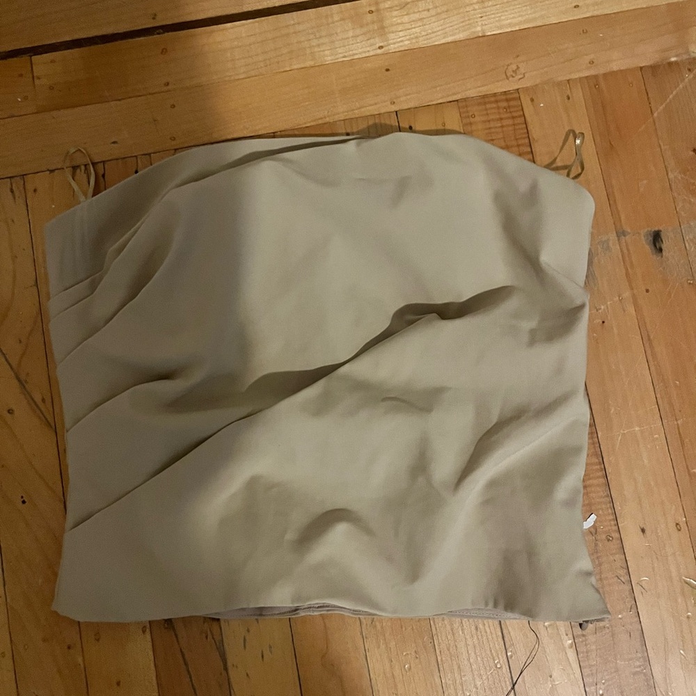Beige Strapless Top